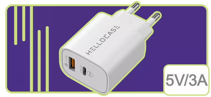 Rinkinys | Greitas sieninis USB TYPE-C įkroviklis + TYPE C laidas | PD20W 3000mA