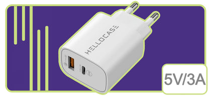 Rinkinys | Greitas sieninis USB TYPE-C įkroviklis + TYPE C laidas | PD20W 3000mA