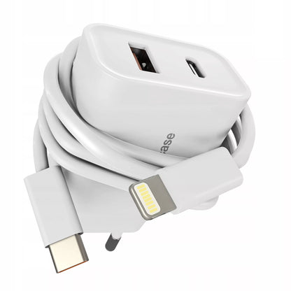 USB-C sieninis kroviklis 20W + Lightning kabelis iPhone