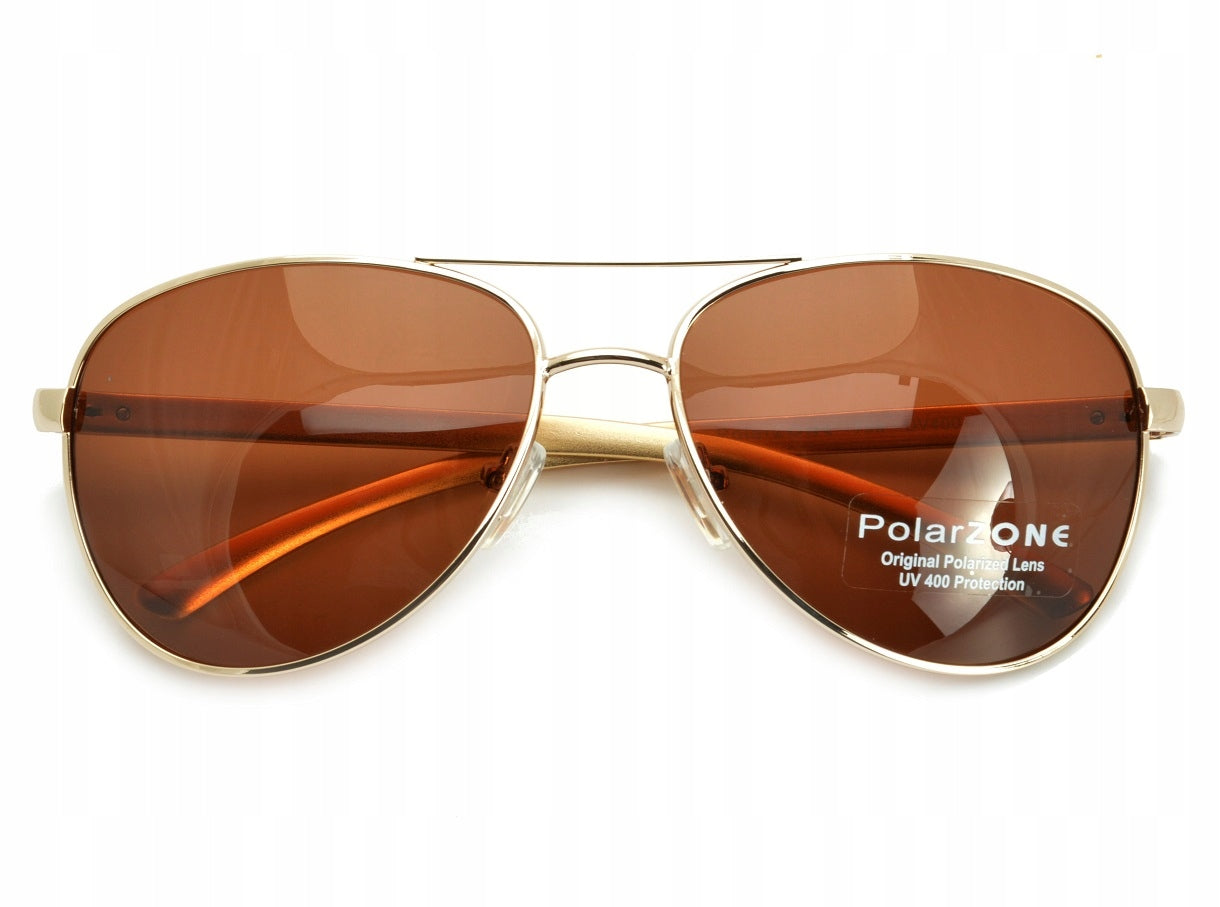 Auksiniai pilotiniai poliarizuoti akiniai nuo saulės vyrams ir moterims + dovanos