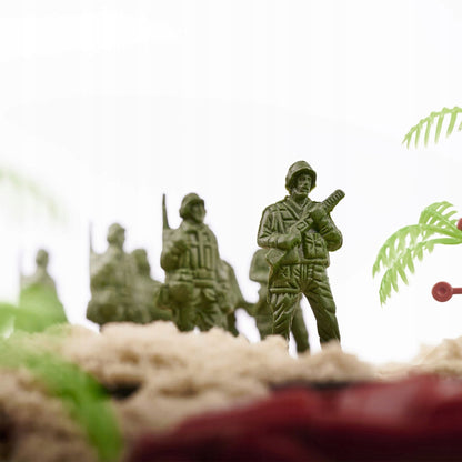 Plastikiniai kareivėliai Rinkinys 307 Elementai Figūrėlės Karinė Bazė Armija