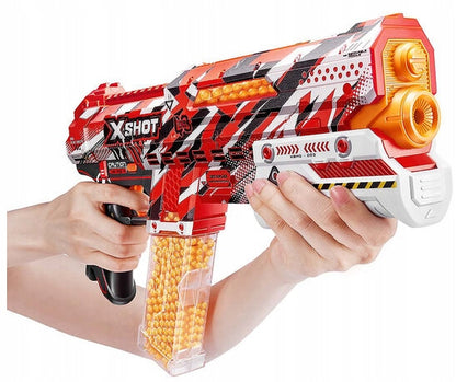 ZURU XSHOT Pistoletas-vandens  gelio rutuliukams CLUTCH + priedai 209 14+