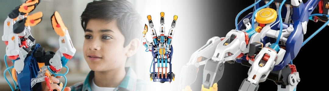 Interaktyvus Edukacinis Robotas Vaikams: Hidraulinė Kiborgo Ranką