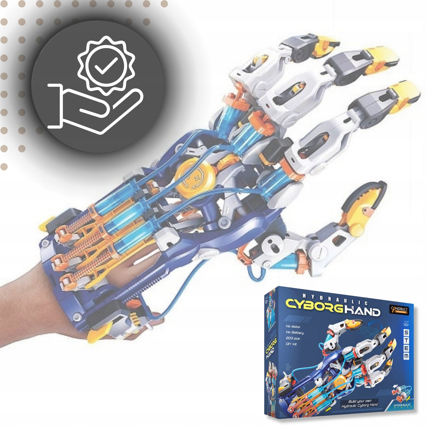 Interaktyvus Edukacinis Robotas Vaikams: Hidraulinė Kiborgo Ranką