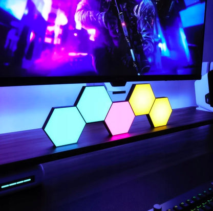 Žaidimų apšvietimas „HexaGlow RGB“ (12 vnt.)
