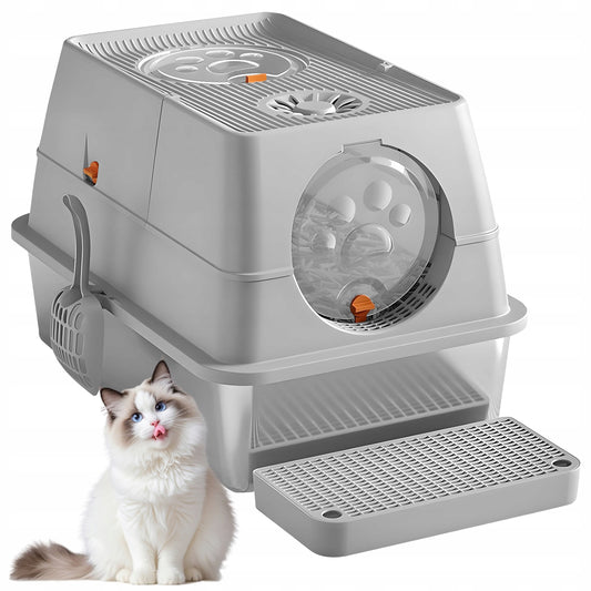 Uždara nerūdijančio plieno kačių tualeto dėžutė Higieniška, atspari kvapams, lengvai valoma