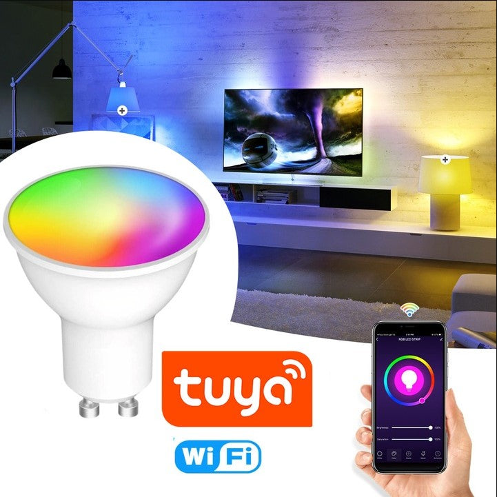 LED lemputė GU10 RGB 5W CCT WIFI programėlė tuya GALINGA SMART Išmani