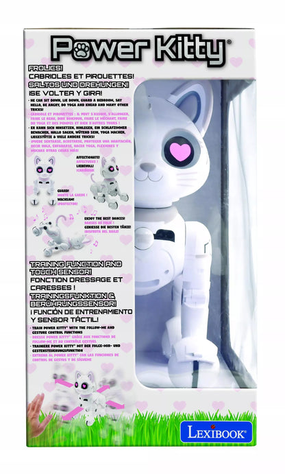 Valdomas nuotoliniu būdu robotas katė, programuojamas, išmanus, su šviesomis ir garsu