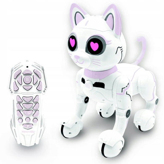 Valdomas nuotoliniu būdu robotas katė, programuojamas, išmanus, su šviesomis ir garsu