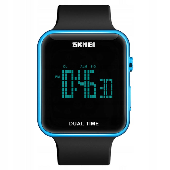 Moteriškas elektroninis sportinis laikrodis SKMEI su data, signalizacija ir apšvietimu