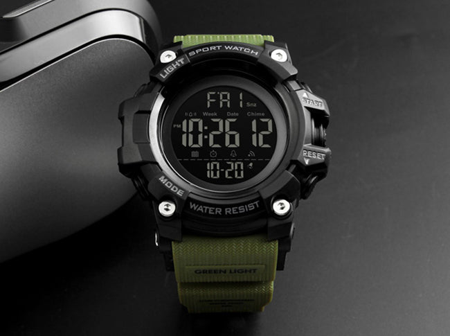 Vyriškas laikrodis SKMEI karinis elektroninis daugiafunkcis