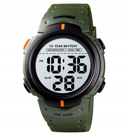 Vyriškas laikrodis / elektroninis / daugiafunkcis / armijos žalias / juodas