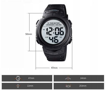 Vyriškas laikrodis / elektroninis / daugiafunkcis / armijos žalias / juodas