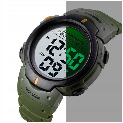 Vyriškas laikrodis / elektroninis / daugiafunkcis / armijos žalias / juodas