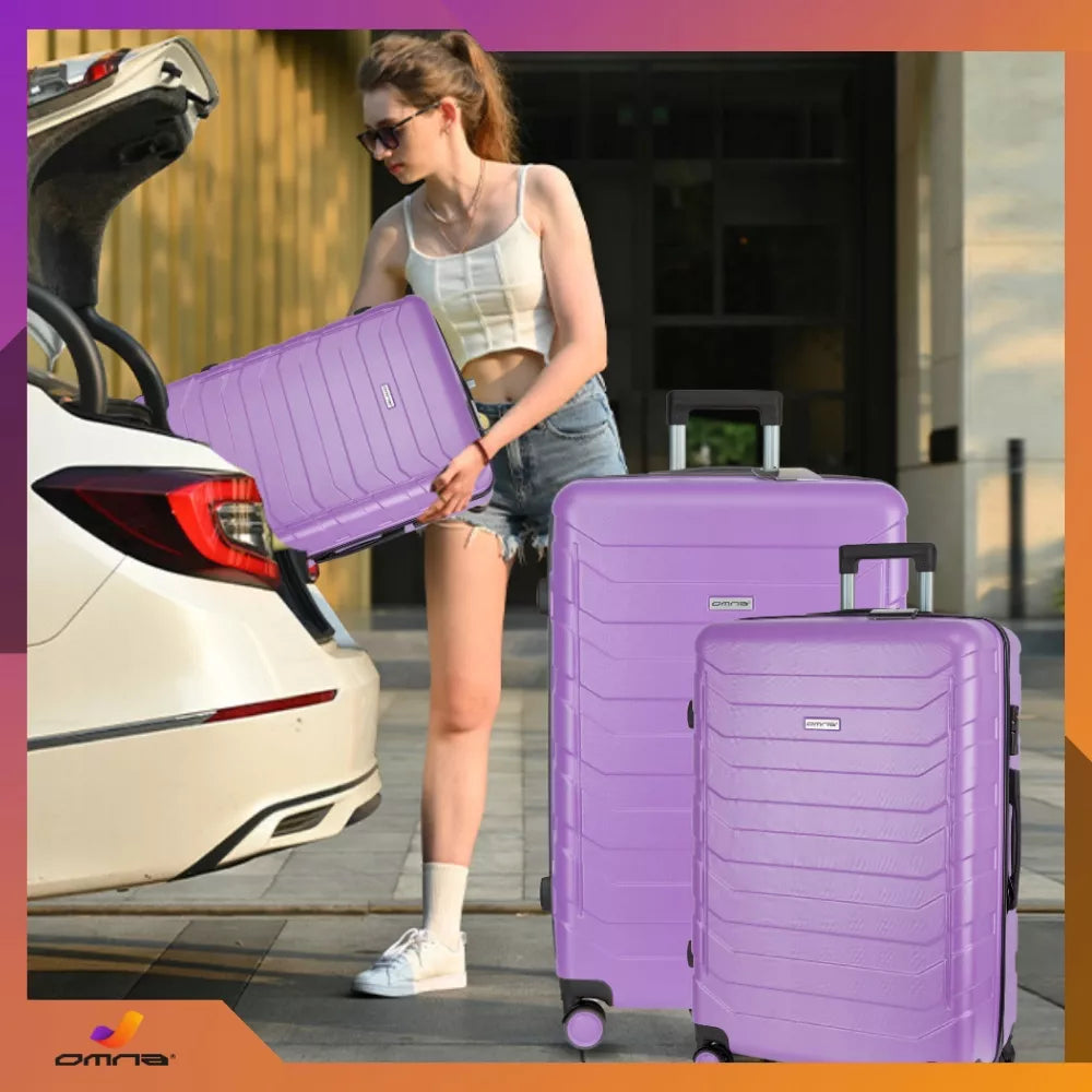 3 kelioninių lagaminų rinkinys 3in1 ABS bagažas lagaminas ant ratukų 94L+63L+40L