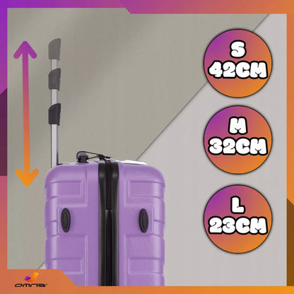 3 kelioninių lagaminų rinkinys 3in1 ABS bagažas lagaminas ant ratukų 94L+63L+40L