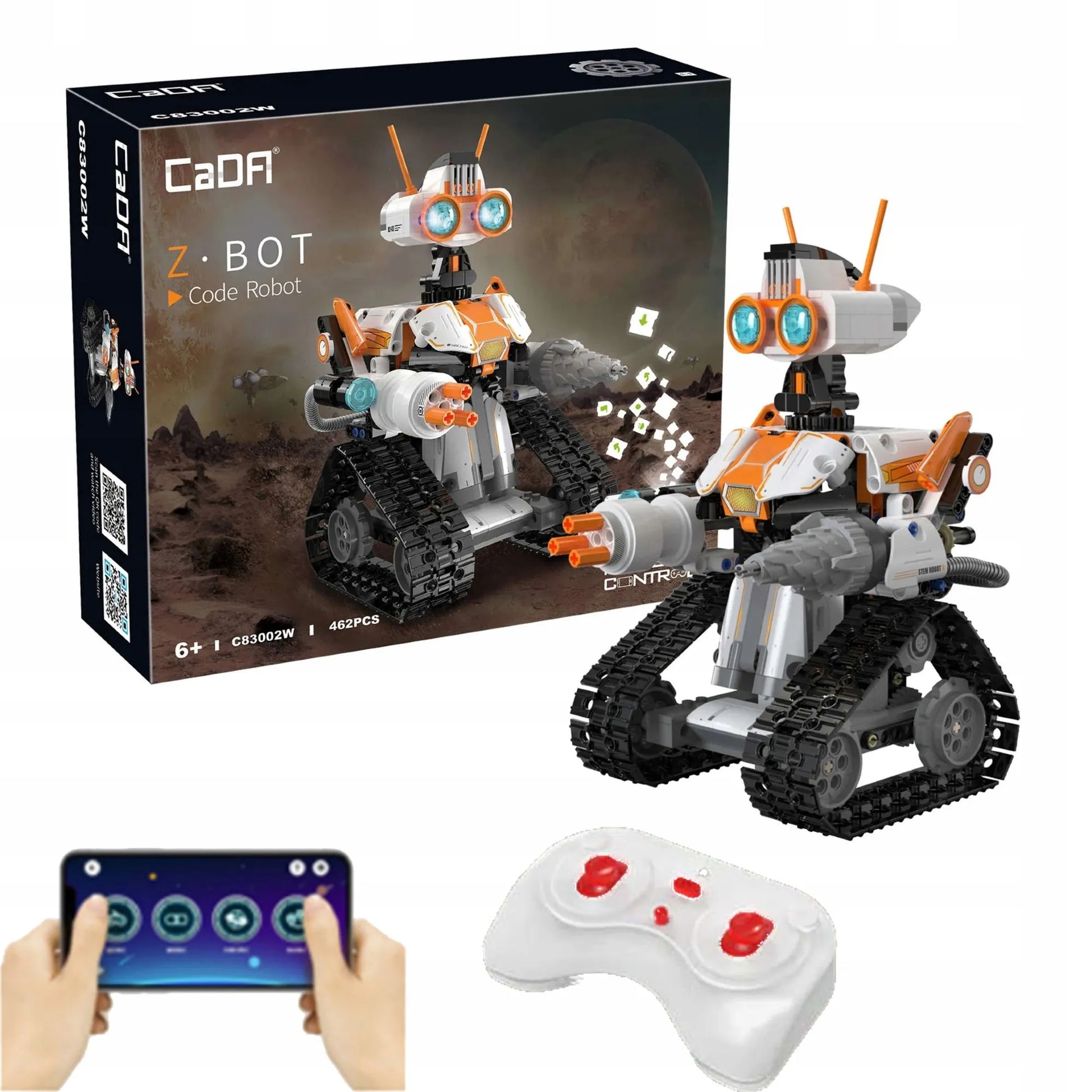 CaDA z.bot CODE ROBOT RC konstravimo rinkinys, 462 detalės