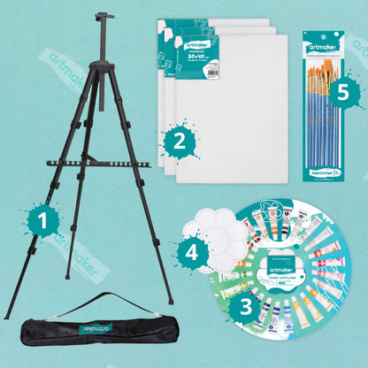 Meno tapybos rinkinys su molbertu, dažais, dovana vaikams