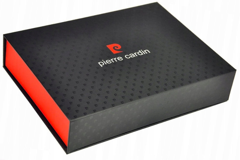 Vyriškas odinis rinkinys Pierre Cardin – odinis diržas ir piniginė. DOVANA.