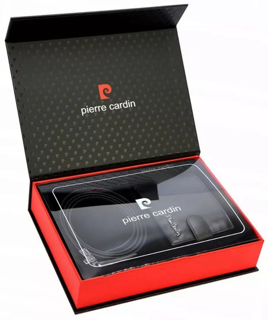 Vyriškas odinis rinkinys Pierre Cardin – odinis diržas ir piniginė