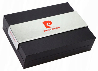 Vyriškas odinis rinkinys Pierre Cardin – odinis diržas ir piniginė. DOVANA.