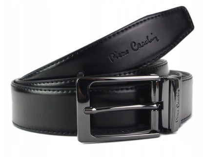 Vyriškas odinis rinkinys Pierre Cardin – odinis diržas ir piniginė. DOVANA.