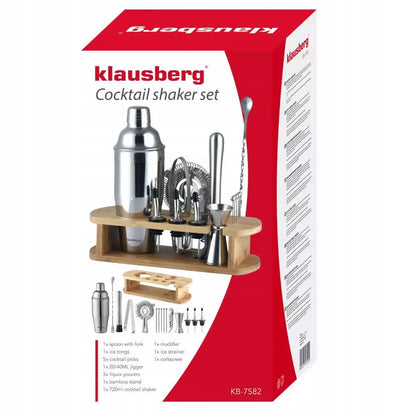Barmeno Rinkinys Shaker, 16 Elementų, Sidabrinis
