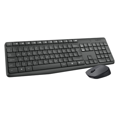 Belaidis rinkinys Logitech MK235 klaviatūra ir pelė, pilkas, biurui