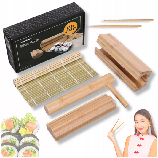 Startinis sushi rinkinys – lazdelės, kilimėlis, maker Bazooka, dovana