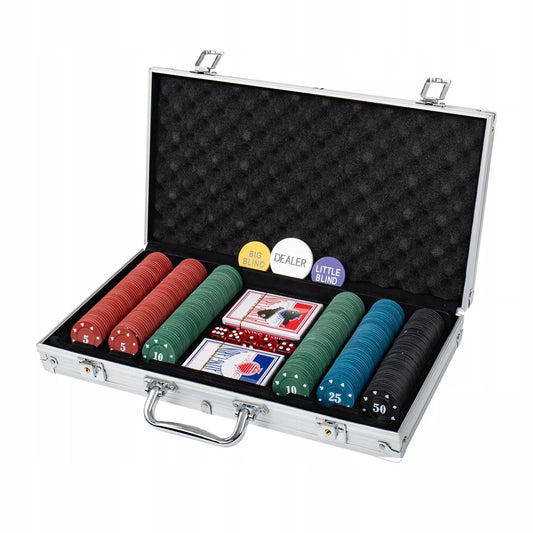 Pokerio rinkinys 300 žetonų su lagaminu