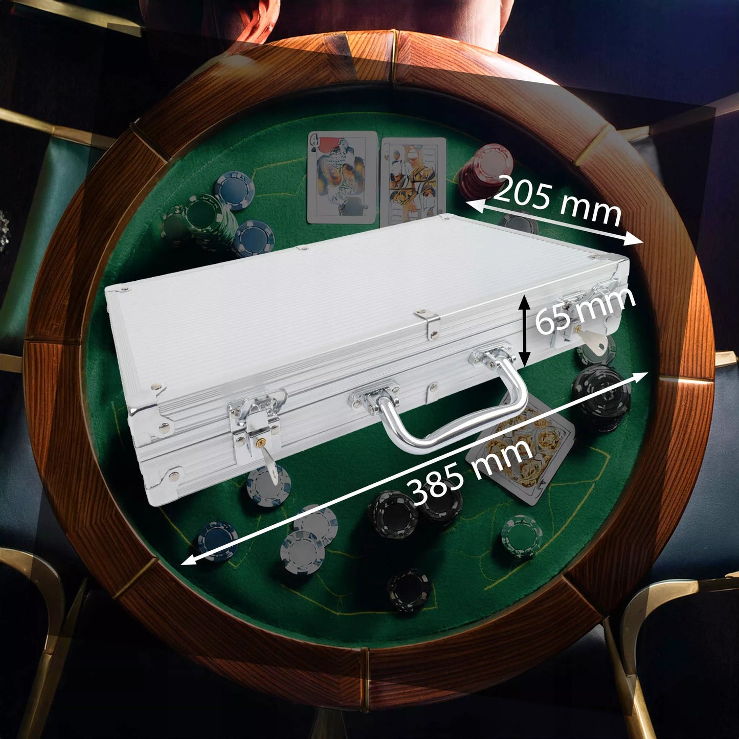 Pokerio rinkinys 300 žetonų su lagaminu