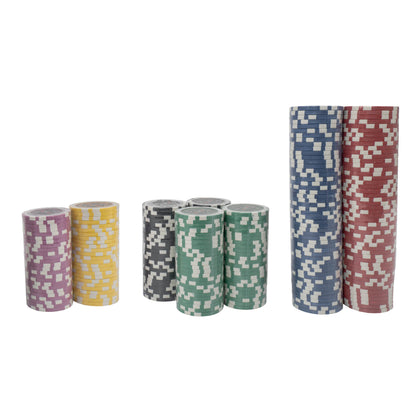 Premium Pokerio Rinkinys | 300 Žetonų, Lagaminas, Kortos, Kauliukai