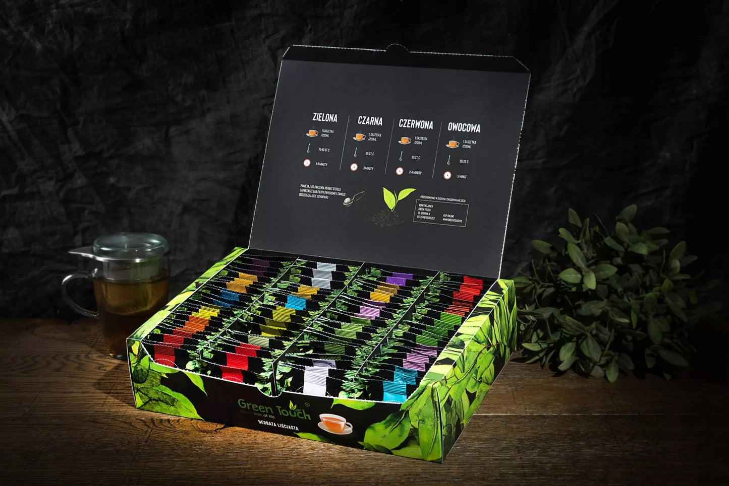 Arbatos rinkinys 100 pakelių Green Touch lapų