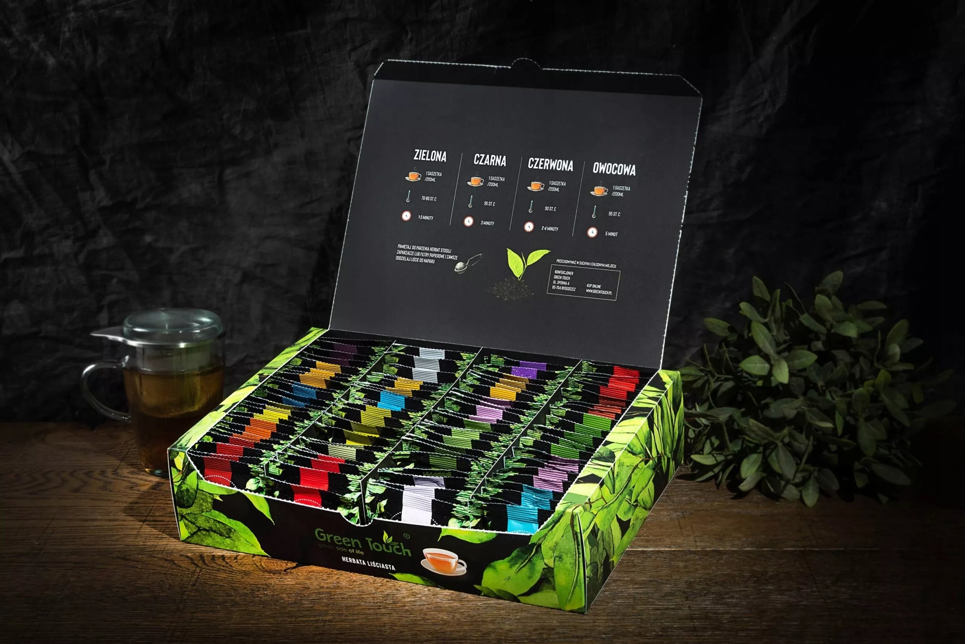 Arbatos rinkinys 100 pakelių Green Touch lapų