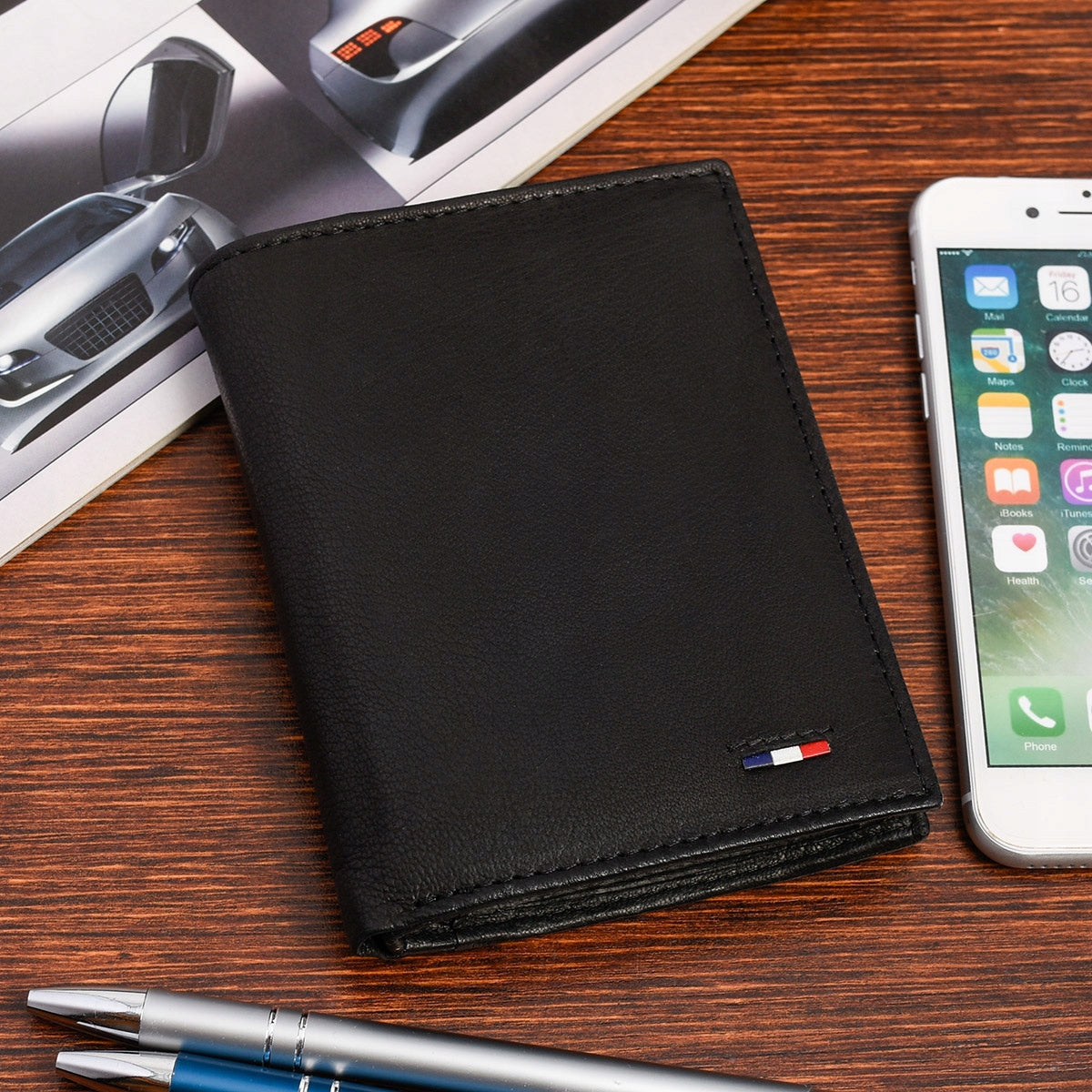 Vyriškas odinis piniginės ir diržo komplektas Beltimore