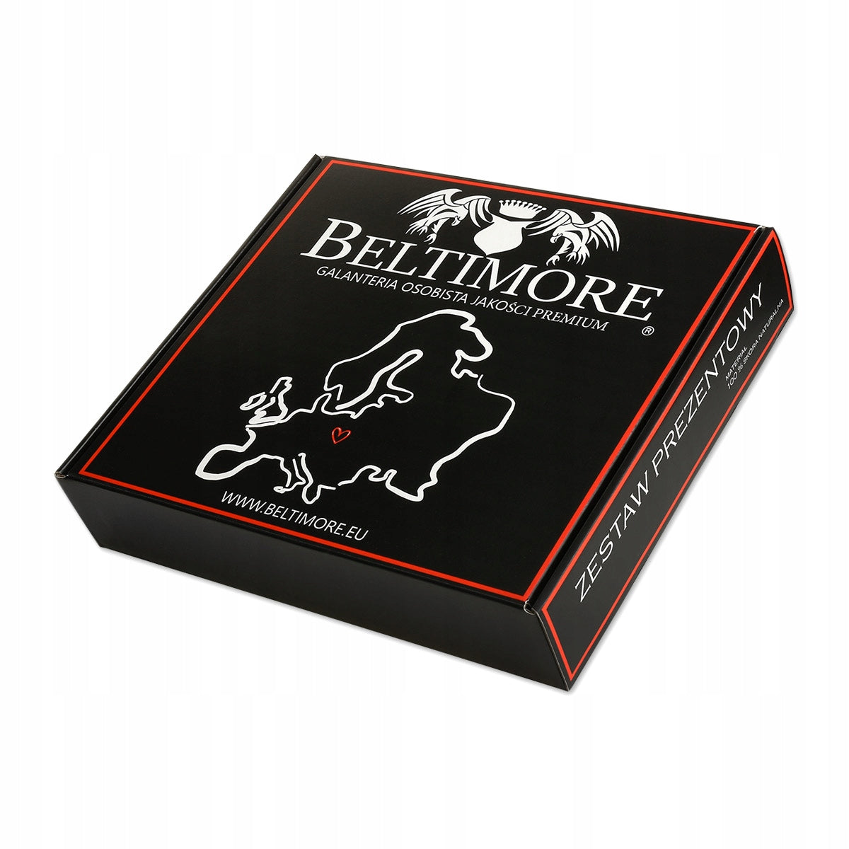 Vyriškas odinis piniginės ir diržo komplektas Beltimore