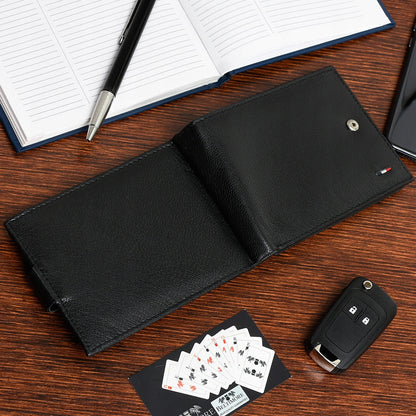 Vyriškas odinis dėklas-piniginė, klasikinis juodas, dovanų rinkinys Beltimore