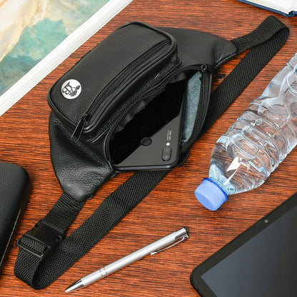 Vyriškas odinis dėklas-piniginė, klasikinis juodas, dovanų rinkinys Beltimore