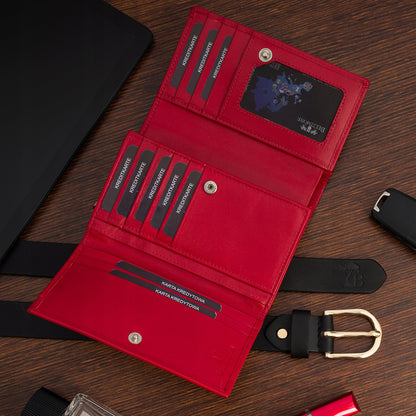 Dovanų rinkinys moteriškas odinis diržas, piniginė, dėžutė premium Beltimore