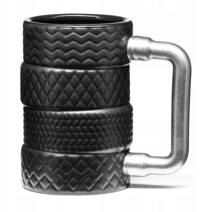 Dovanų rinkinys vyrui: puodelis padanga, arbatinis šaukštelis, raktų pakabukas - gimtadieniui 15-99 m.