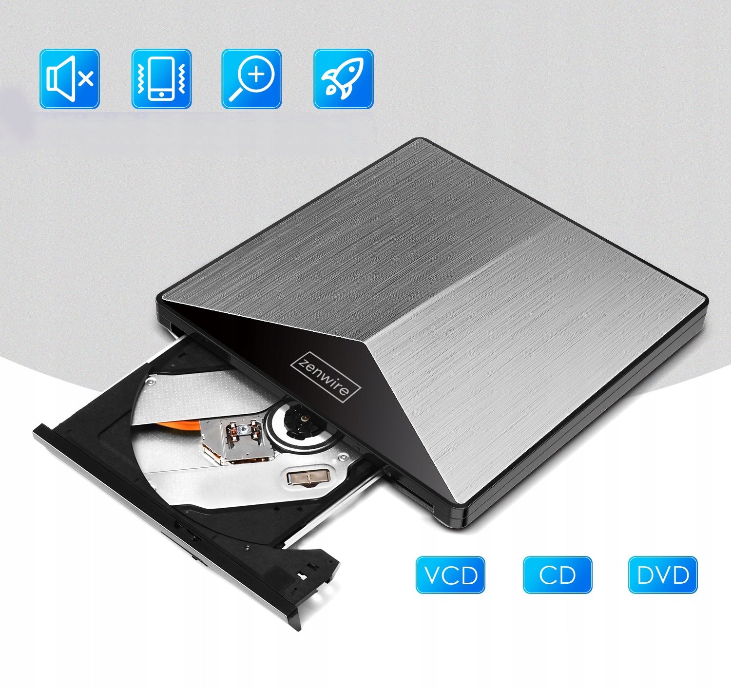 Išorinis DVD CD USB-C 3.0 grotuvas rašytuvas nešiojamam kompiuteriui