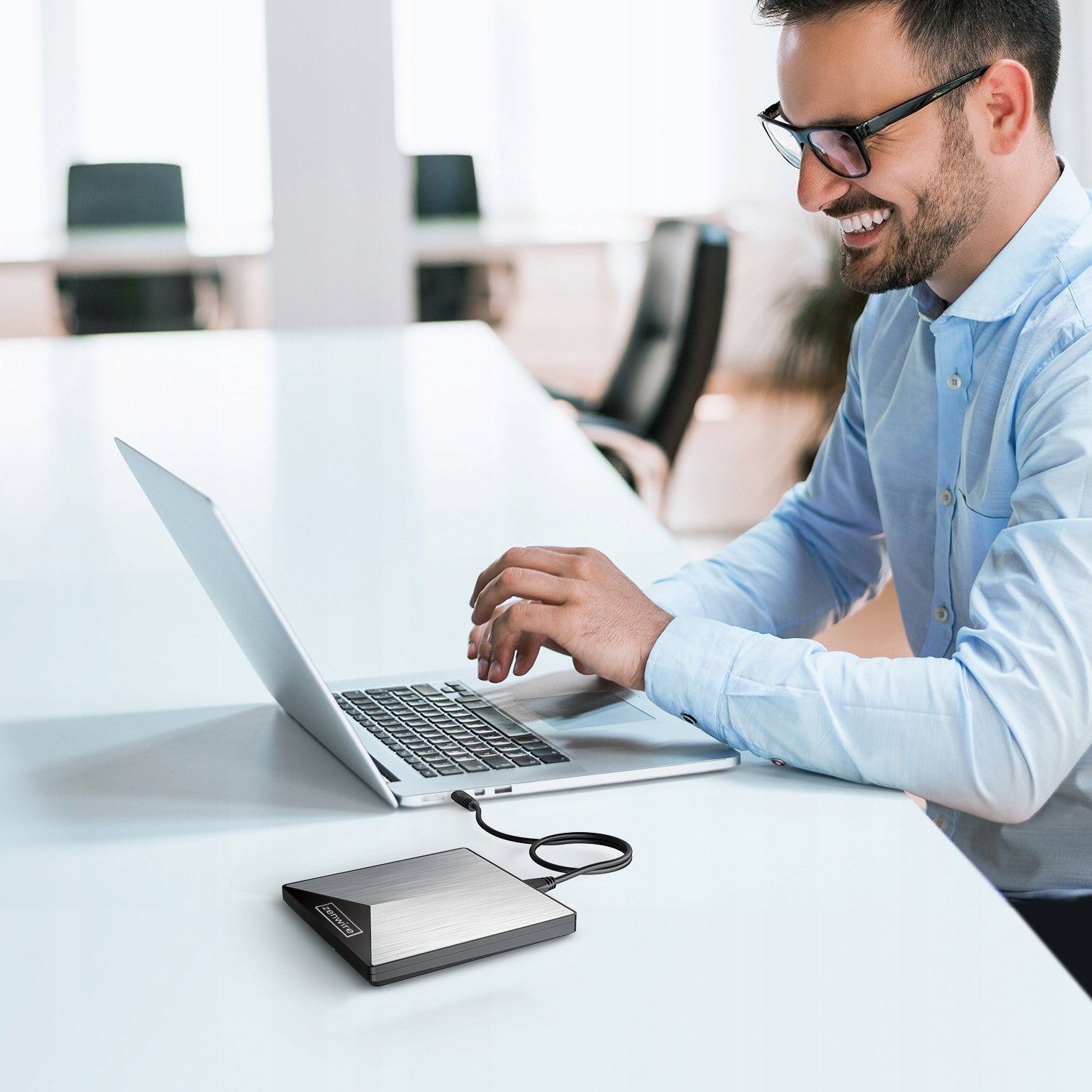 Išorinis DVD CD USB-C 3.0 grotuvas rašytuvas nešiojamam kompiuteriui