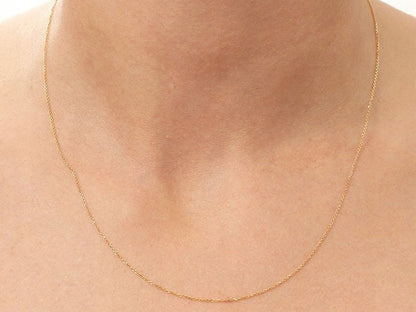 Klasikinė auksinė grandinėlė iš 585 prabos aukso, 45 cm, dovanai