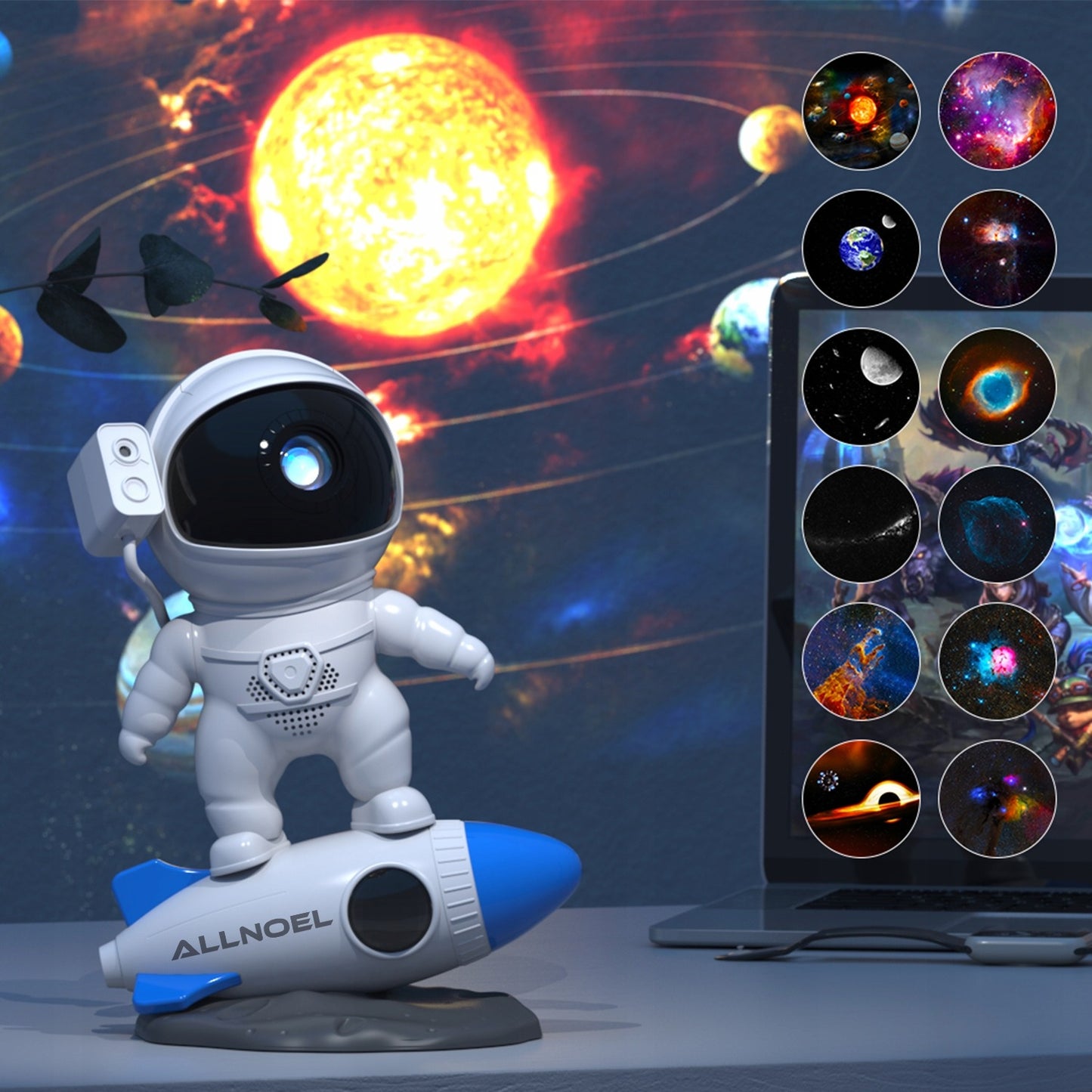 Žvaigždžių projektorius Astronautas (13 projekcijų)
