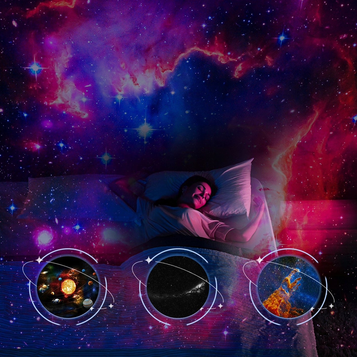 Žvaigždžių projektorius Astronautas (13 projekcijų)