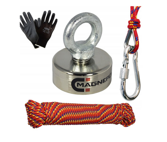 Žvejybinis neodimio magnetas (120kg) rinkinys su lagaminu