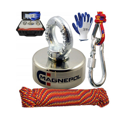 Žvejybinis neodimio magnetas (120kg) rinkinys su lagaminu