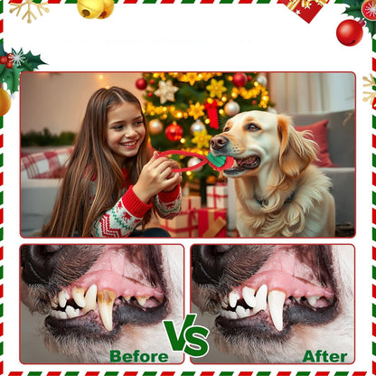 KALĖDINIAI ŠUNŲ ŽAISLAI Rinkinys 8 Kramtomieji žaislai Kalėdinė dovana