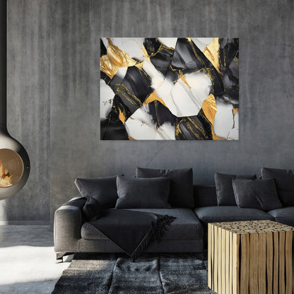 Abstraktus marmuro paveikslas ant drobės sienai, miegamajam, svetainei ar virtuvei, 100 × 70 cm