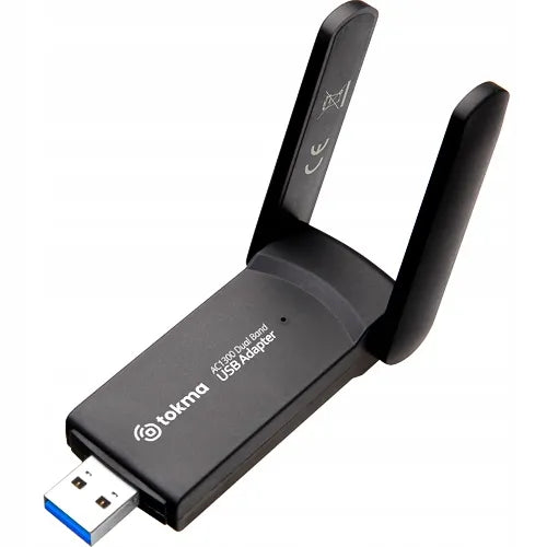 AC1300 belaidis USB Wi-Fi tinklo adapteris su antenomis 1300Mbps 5GHz WPA3